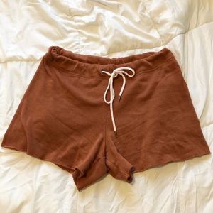 3/$18 Aerie burnt orange fleece shorts